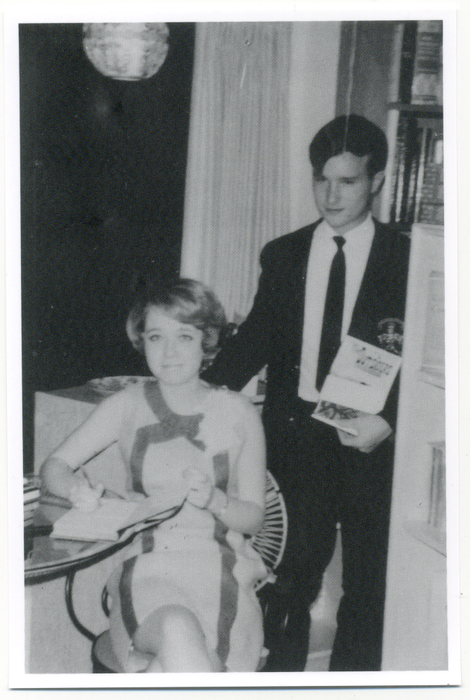 Hinton and her future husband at her first book-signing (Photo courtesy of S.E. Hinton with permission from Penguin Young Readers)